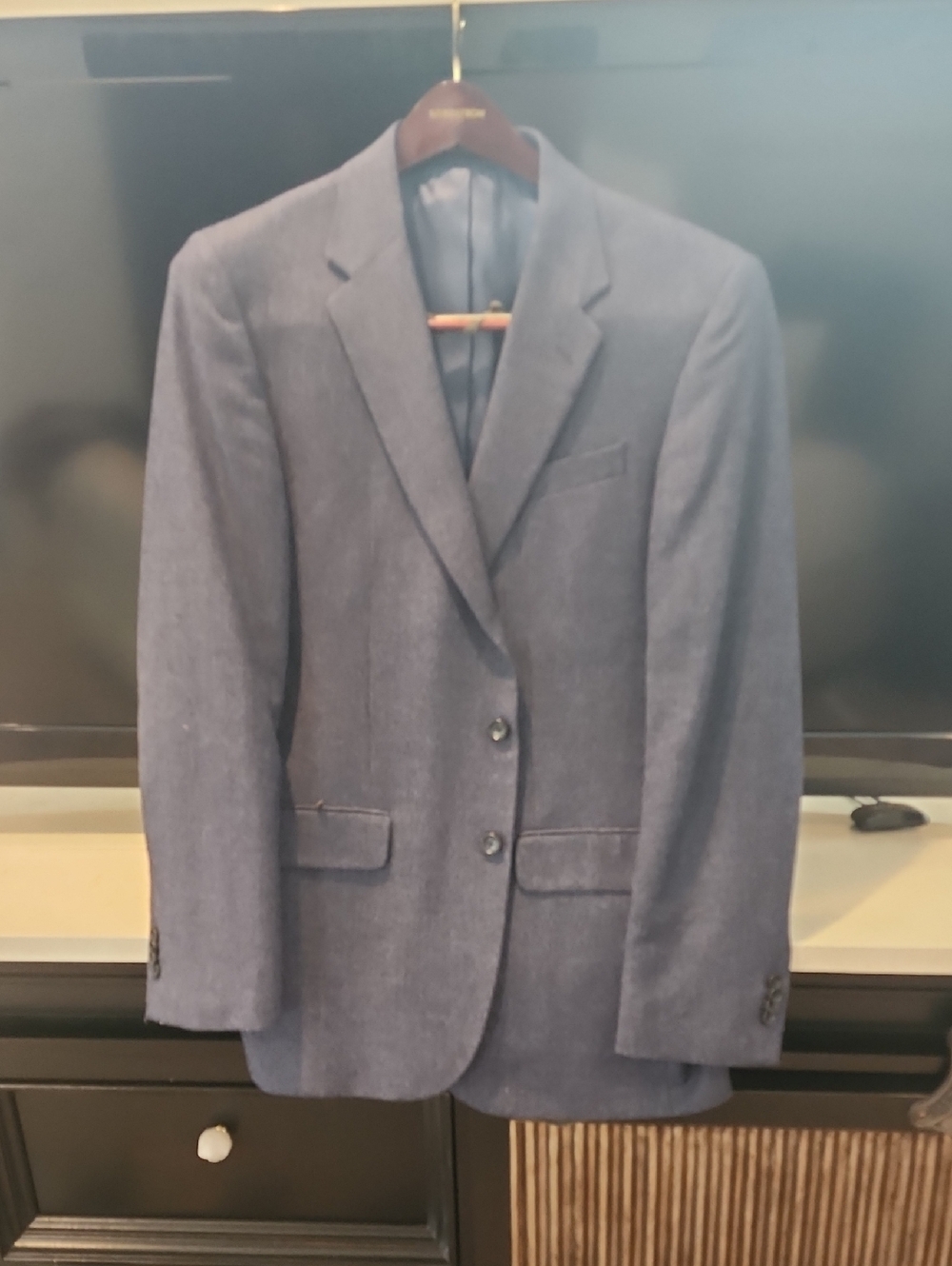Jos. A. Bank Men's Navy Blue Sport Coat - Two-Button Wool Blend